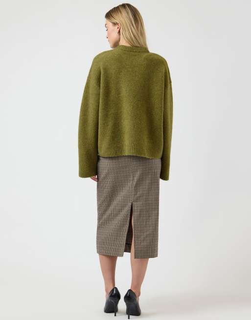 YAS - Kardemommegrøn strikket pullover, 2 af 4