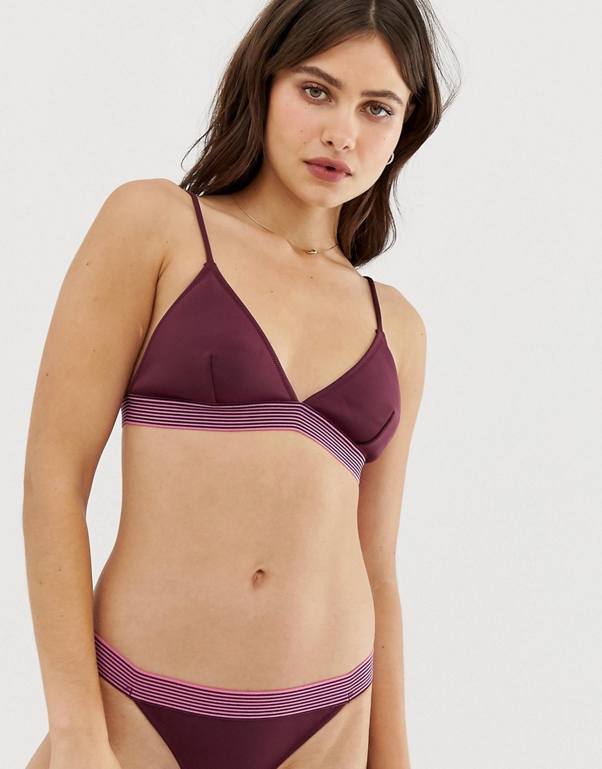 Y.A.S Kauai triangle bikini top-Purple