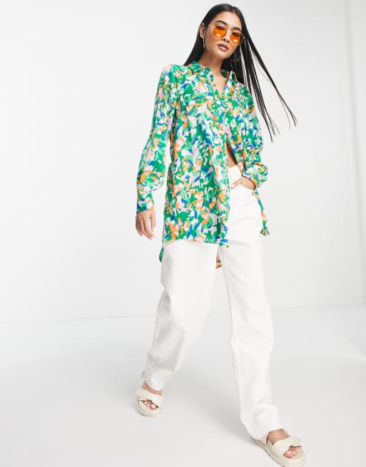 Y.A.S - Kimmie - Lang overhemd in wit, deel van co-ord set