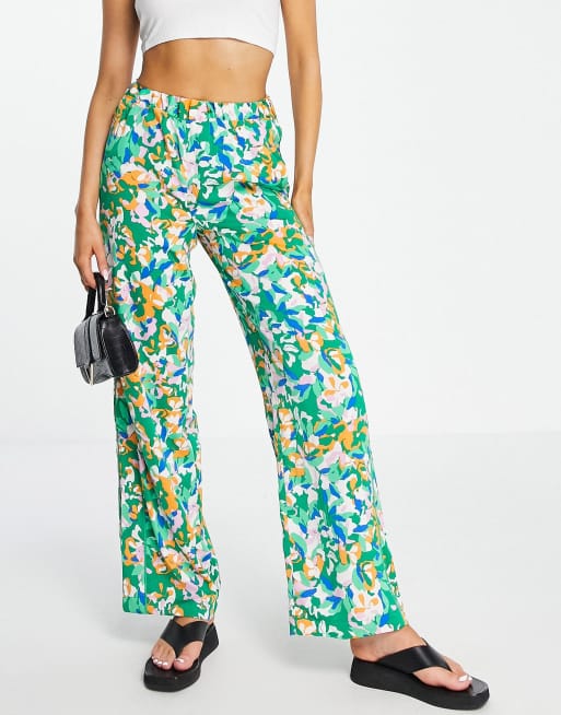 Y.A.S - Kimmie - Pantalon large d'ensemble imprimé - Vert 