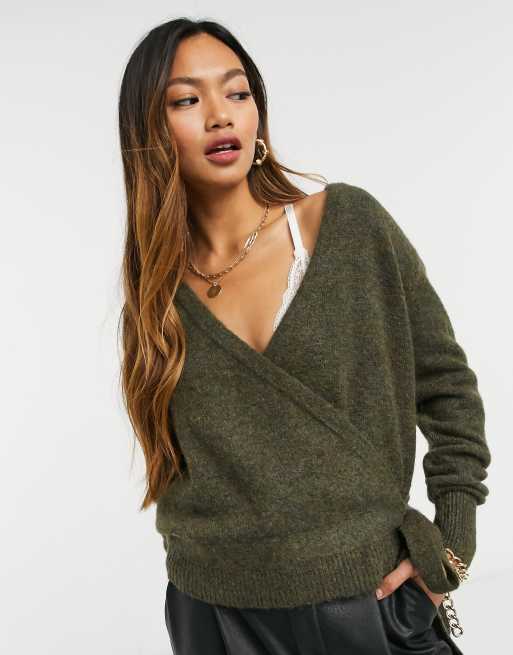 Side tie 2025 wrap sweater