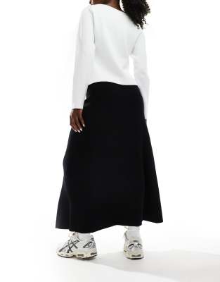 Y.a.s. Y.a.s Knitted Maxi Skirt In Black