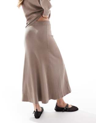 Y.a.s. Knitted Maxi Skirt In Neutral