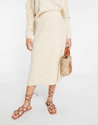 midi skirt cream