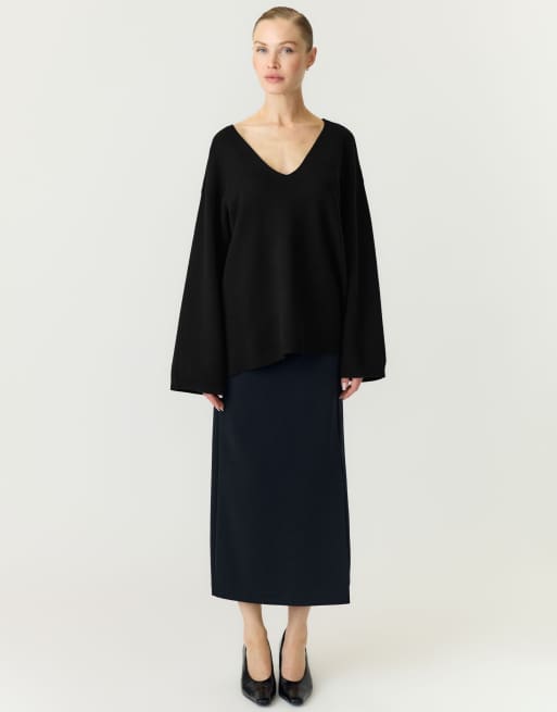 YAS knitted pullover in black, 3 of 7
