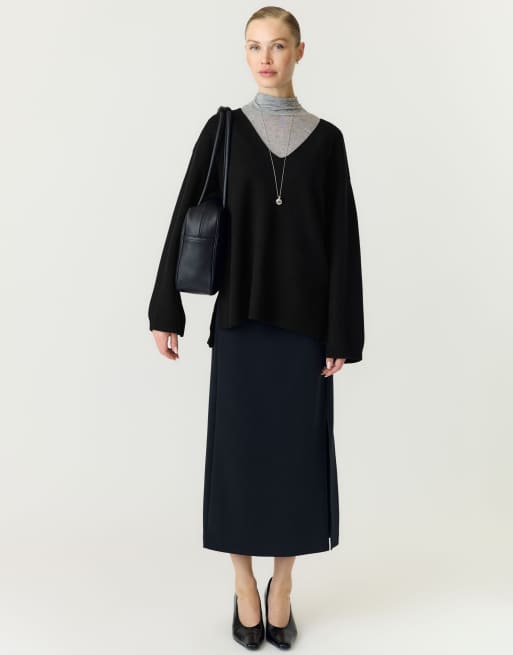 YAS knitted pullover in black, 5 of 7