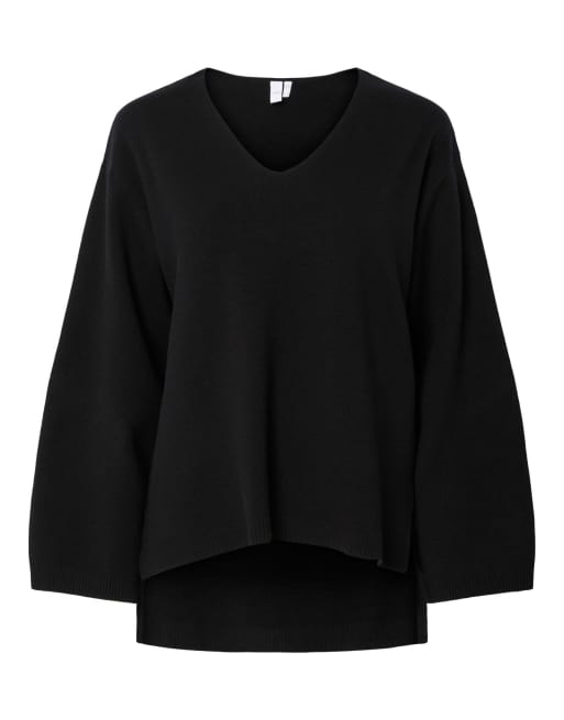 YAS knitted pullover in black, 6 of 7