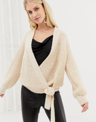 knitted wrap cardigan