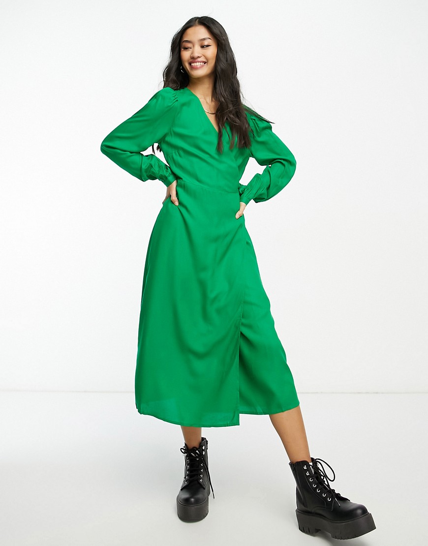 Y.a.s. Krizza Midi Wrap Dress In Green