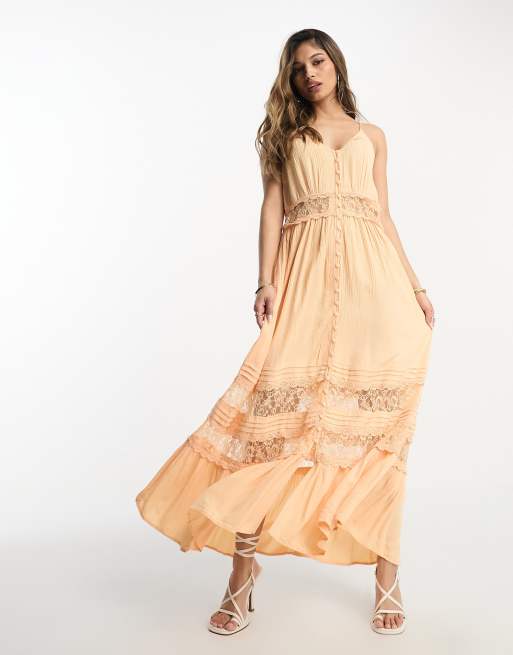 Forever 21 crochet trim maxi dress sale