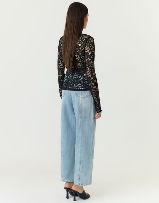 YAS – Langärmliges Oberteil in Schwarz, 2 von 6