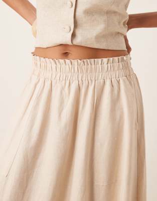 Y.a.s. Linen Mix Full Midi Skirt