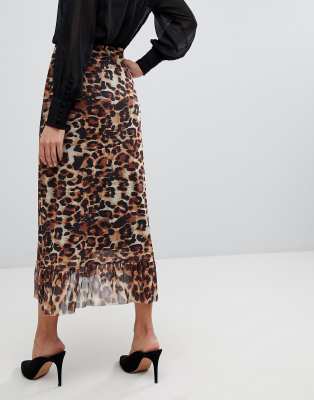 long leopard print skirt