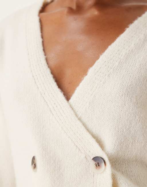 YAS long sleeve knit cardigan in birch - part of a set