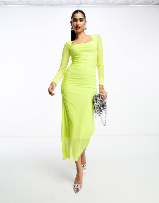 Long neon outlet dress