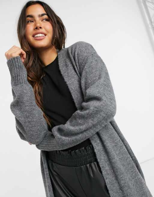 Charcoal grey outlet long cardigan