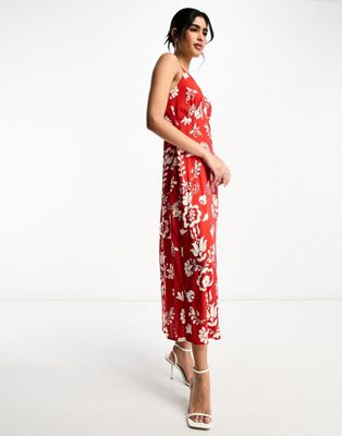 Y.A.S maxi cami dress in red print - ASOS Price Checker
