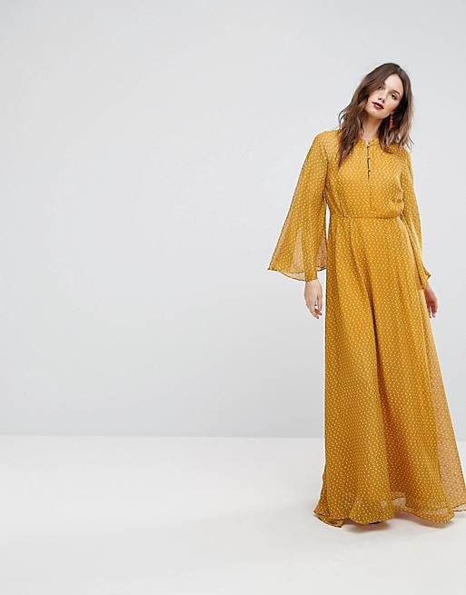 Y.A.S Maxi Dress With Fluted Sleeve