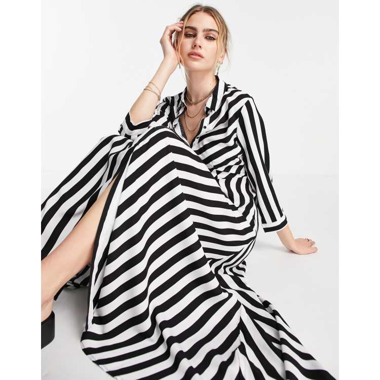 Striped long dress - Women