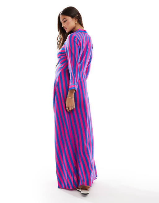Herlipto　Stripe Shirt Bubble Dress Stripe Shirt Bubble Dress