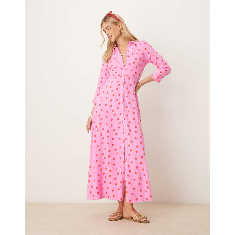 【PINK】Dot shirt SAINT Mxxxxxx Rayon Dot Shirt | Pink | SVD
