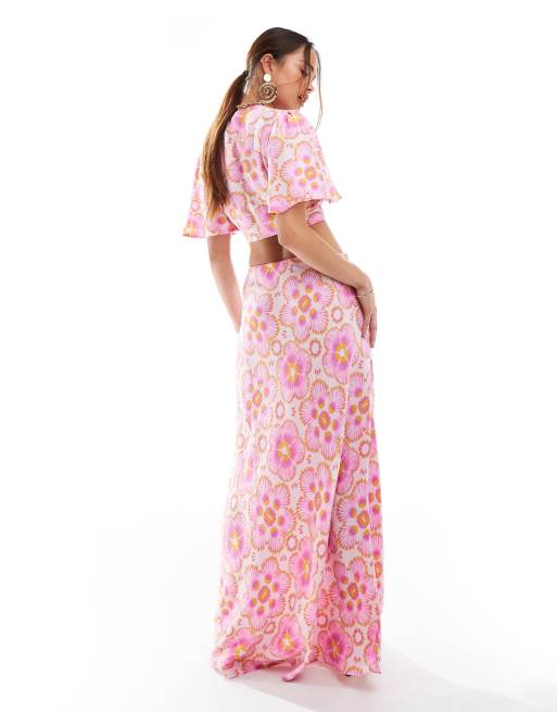 Maxi Skirt Pink Denim Skirt Set Maxi Skirt Skirt Outfit Fashion