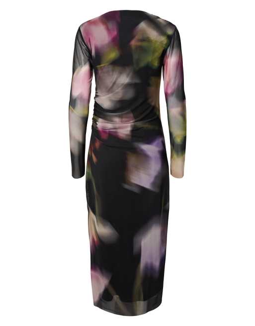 YAS Midi dress in black1, 6 of 6