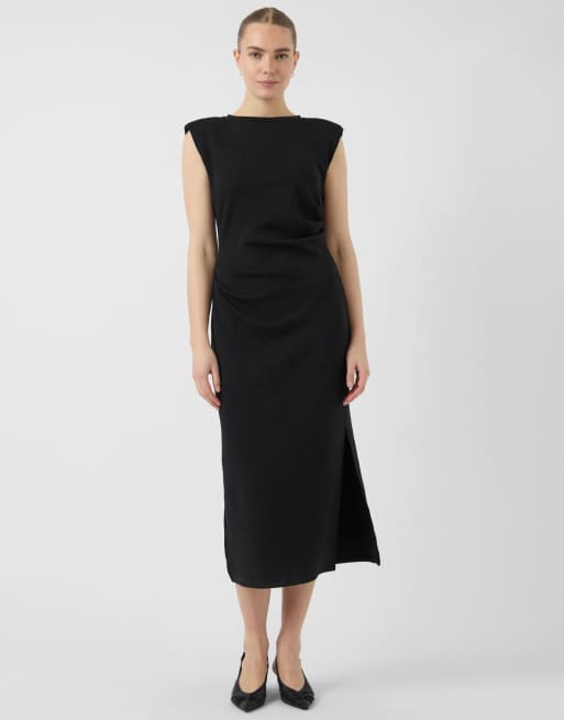 YAS - Midi-jurk in zwart, 4 van 4