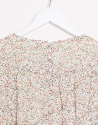 cream midi wrap dress