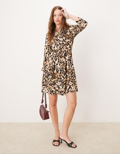 YAS - Mini-skjorte med sort leopardprint - view 1