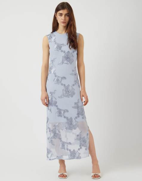 YAS Midi dress in halogen blue