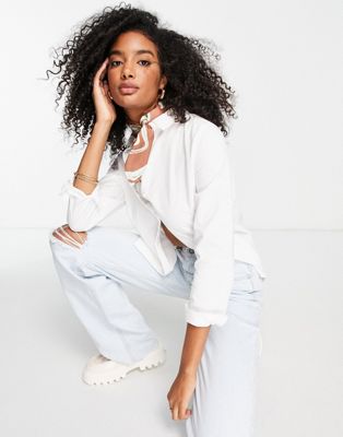 Y.A.S. Nula classic long sleeve shirt in white - ASOS Price Checker