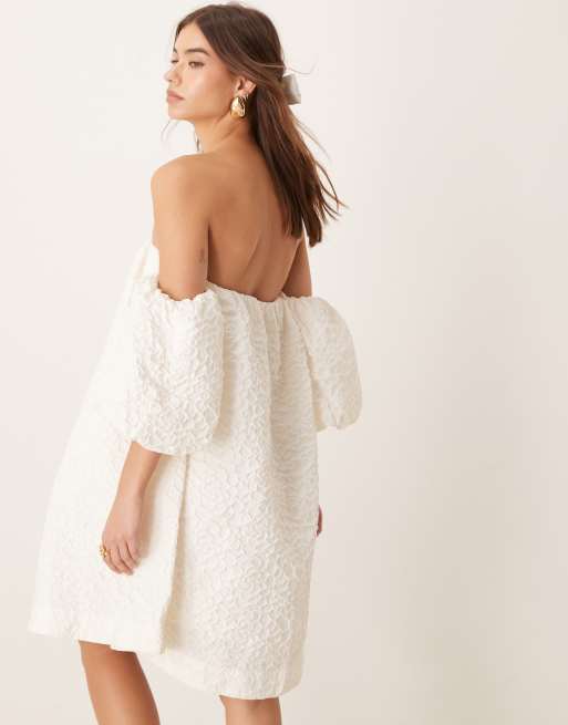（専用）LACE JACQUARD PUFF-SLEEVE DRESS Amazon.com: Women's Dresses Jacquard Sweetheart Neck Puff