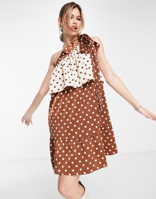 Chocolate polka dot clearance dress