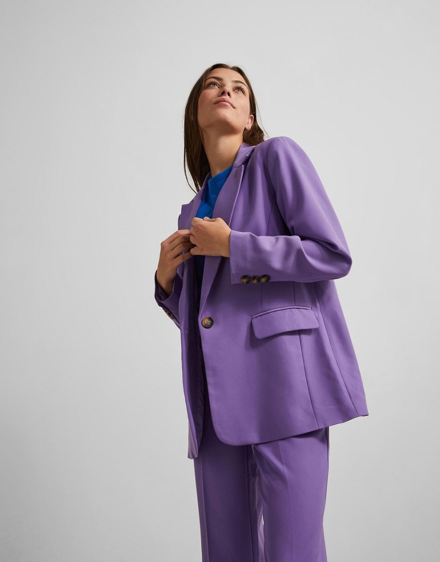 Y. A.S oversized blazer co-ord in bright purple
