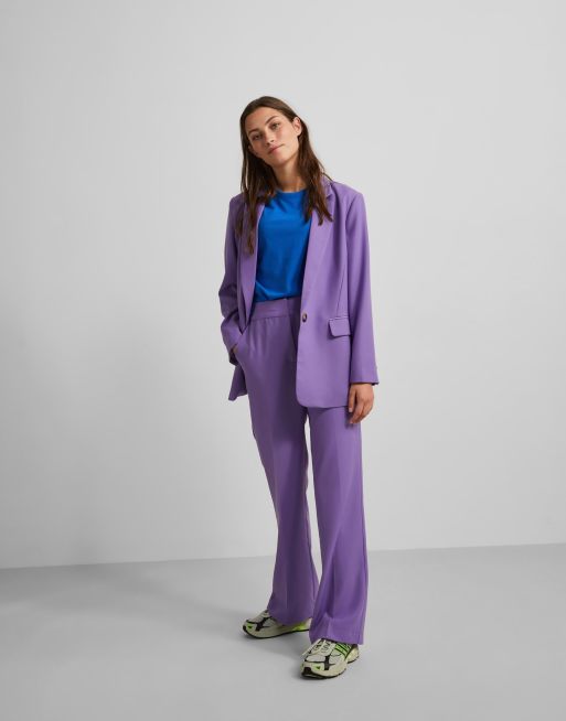 Y.A.S - Oversized blazer i lys lilla - Del af sæt, 2 af 4