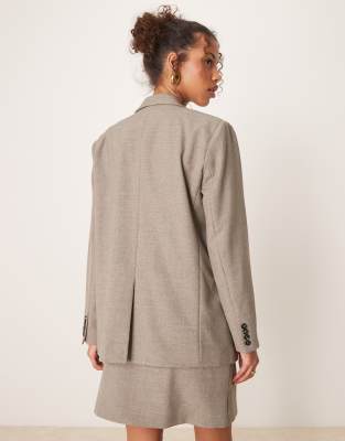 Y.a.s. Oversized Double Placket Detail Blazer In Neutral