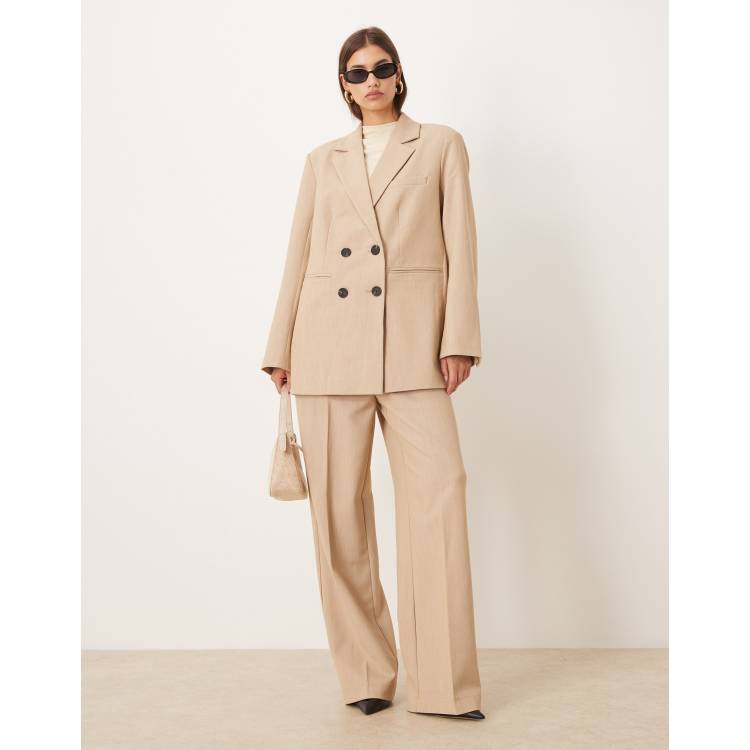 スーツ 80s Camel beige over size double set up スーツ 80s Camel beige over size double set up Work Pants