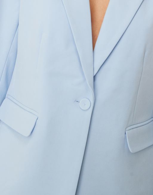 YAS oversized tailored blazer co-ord in sky blue, 4 of 4
