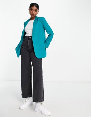Y.A.S oversized tailored blazer co-ord in teal