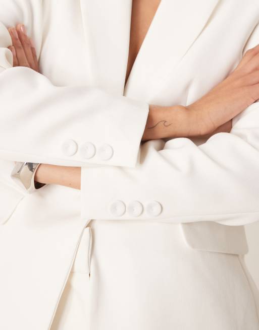 YAS oversized tailored blazer co-ord in white, 2 of 4