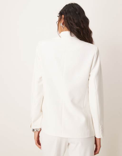 YAS oversized tailored blazer in white - part of a set