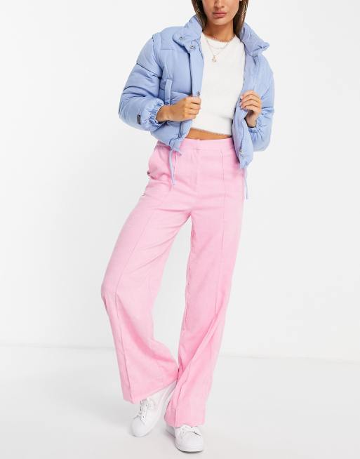 Y.A.S - Pantalon d'ensemble ample en velours côtelé - Rose , 3 de 4