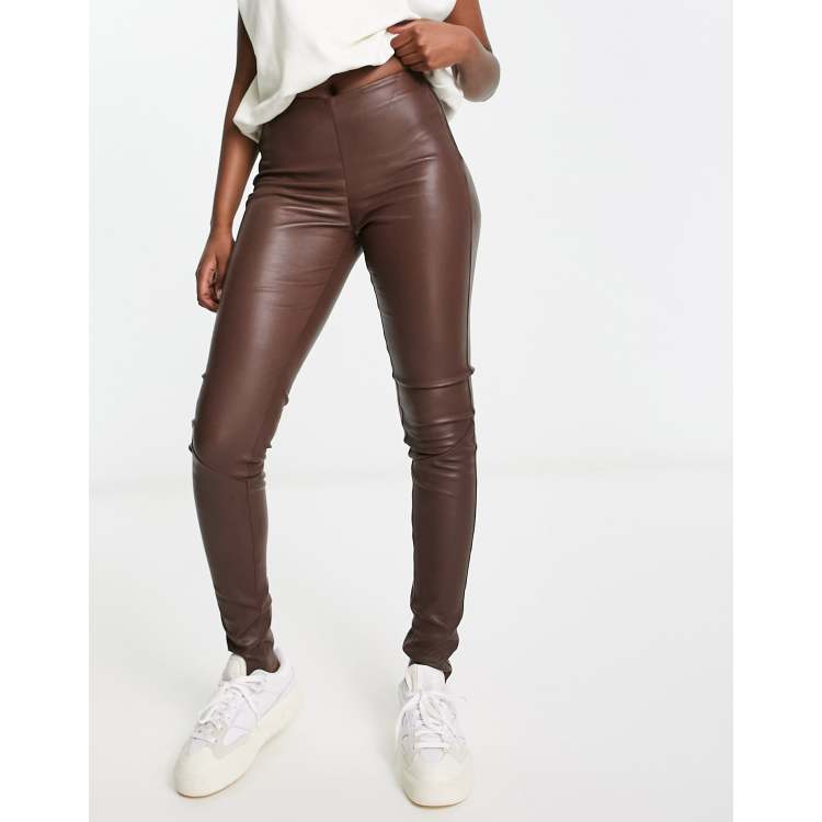 Y.A.S Pantalon en cuir v ritable Marron