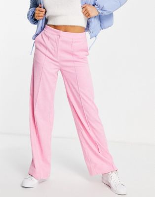 Y.A.S mini cord wide leg trouser co-ord in pink  - ASOS Price Checker