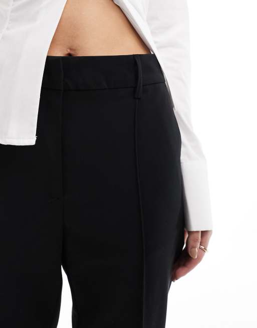 YAS - Pantaloni affusolati a vita alta neri, 4 di 5