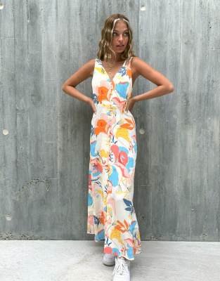 bright floral maxi dress