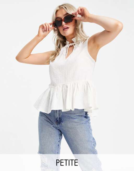 Y.A.S Petite - Camicetta senza maniche in cotone color crema - CREAM