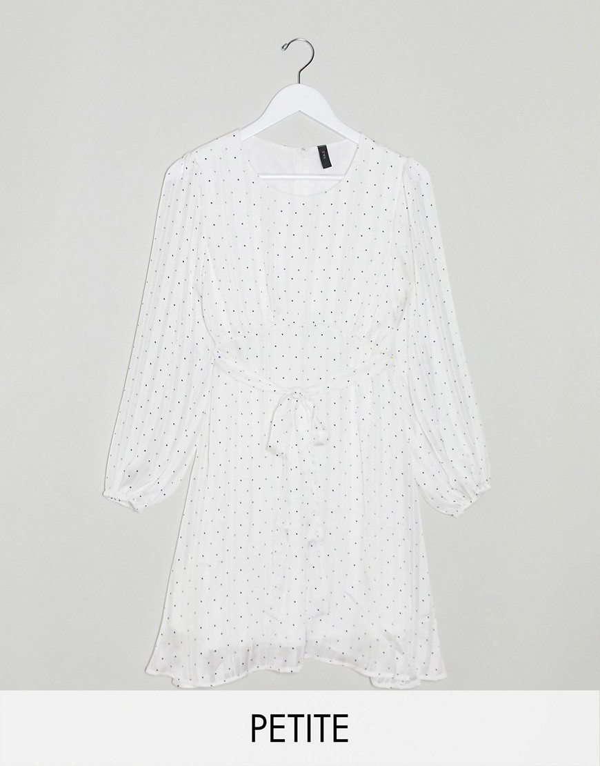 Y.A.S Petite - Deryn - Midi-jurk met lange mouwen en gestrikte taille in bloemenprint-Multi