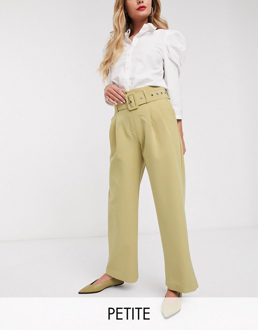 Y.A.S Petite Dina high waisted belted trousers